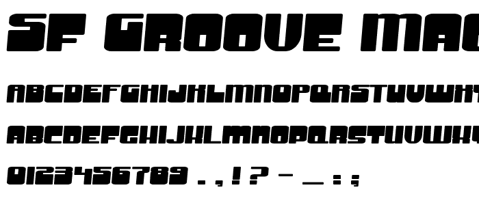 SF Groove Machine Extended Bold font